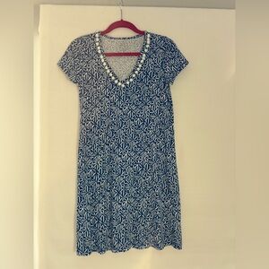 Lily Pulitzer White and Blue Dress (like new)
